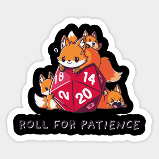 Dnd Cute Animals With D20 Dice Sticker